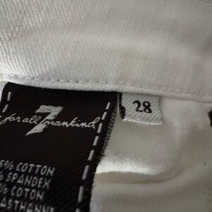 White 7 for all man kind jeans